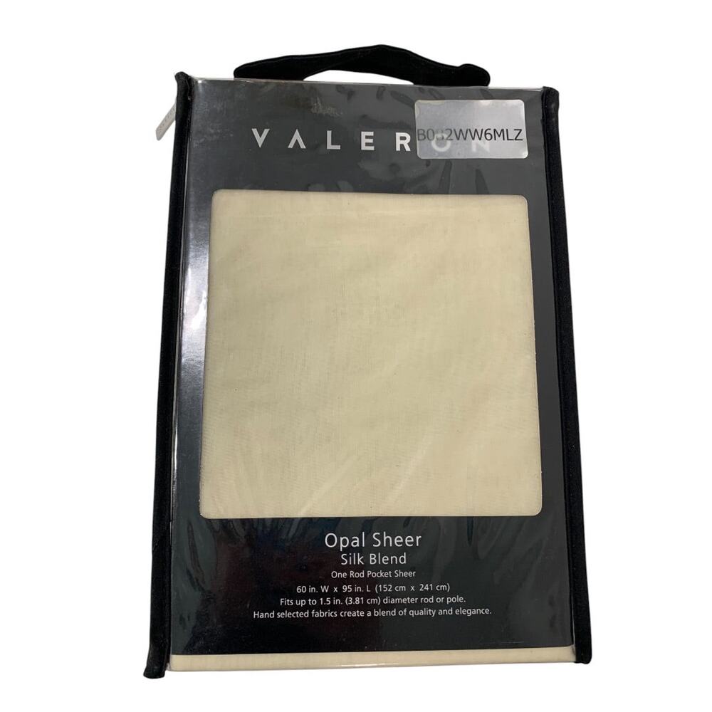 Valeron Opal Sheer Silk Blend 95" Panel Champagne New